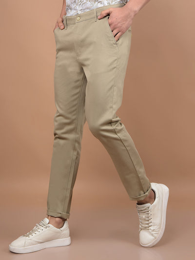 Khaki Trousers-Men Trousers-Crimsoune Club
