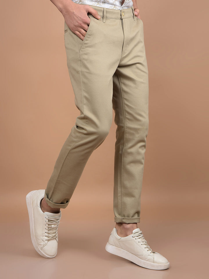 Khaki Trousers-Men Trousers-Crimsoune Club