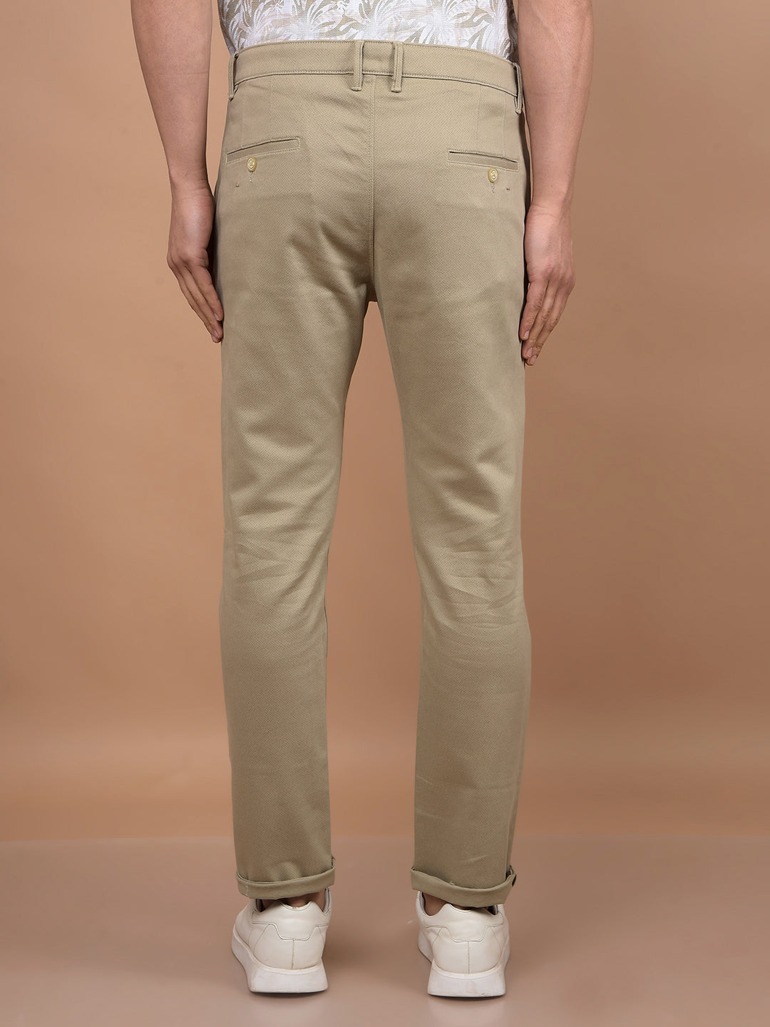 Khaki Trousers-Men Trousers-Crimsoune Club