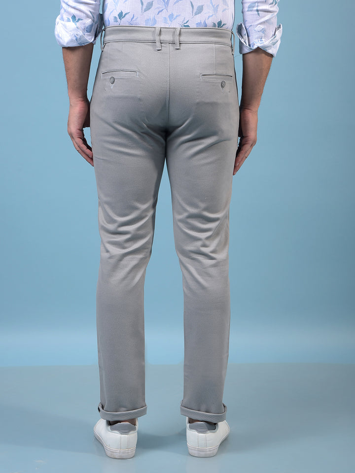 Men's Grey Printed Trousers-Men Trousers-Crimsoune Club