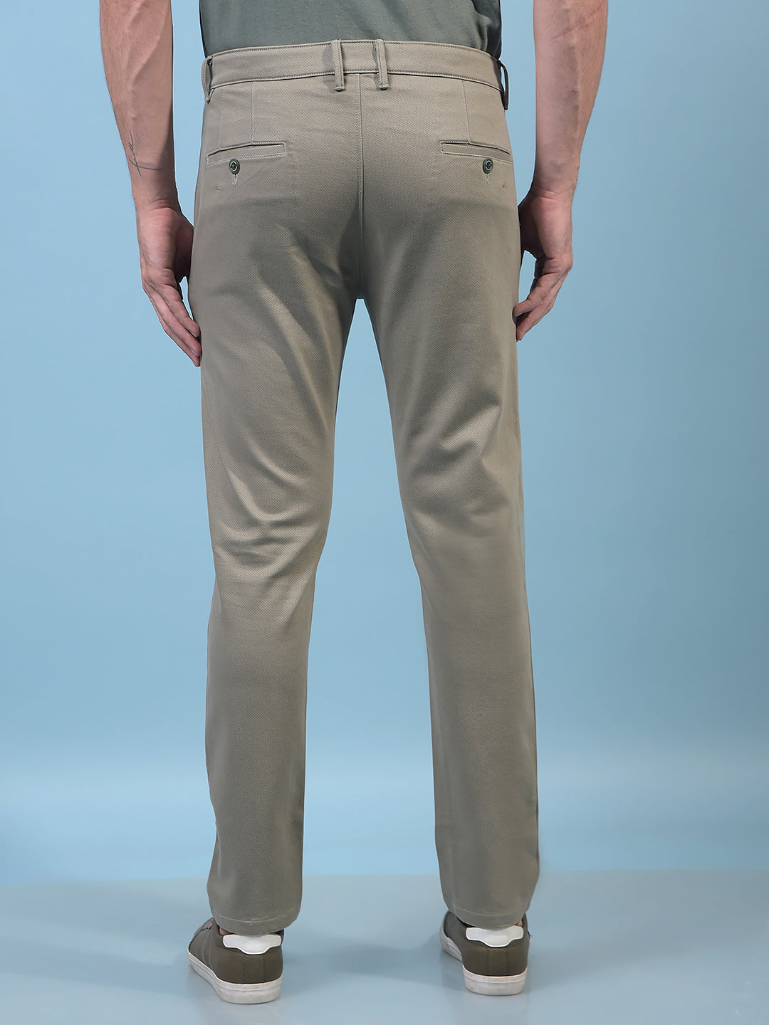 Men's Green Printed Trousers-Men Trousers-Crimsoune Club