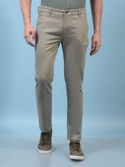 Men's Green Printed Trousers-Men Trousers-Crimsoune Club