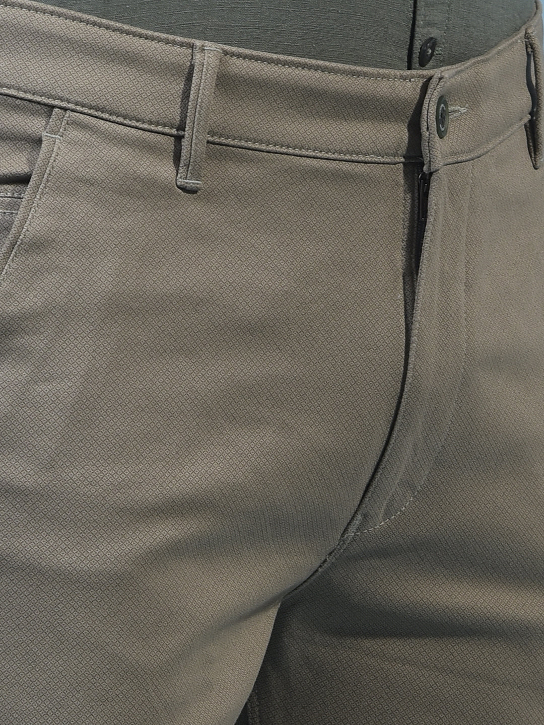 Men's Green Printed Trousers-Men Trousers-Crimsoune Club