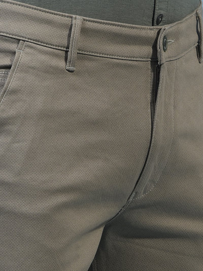 Men's Green Printed Trousers-Men Trousers-Crimsoune Club