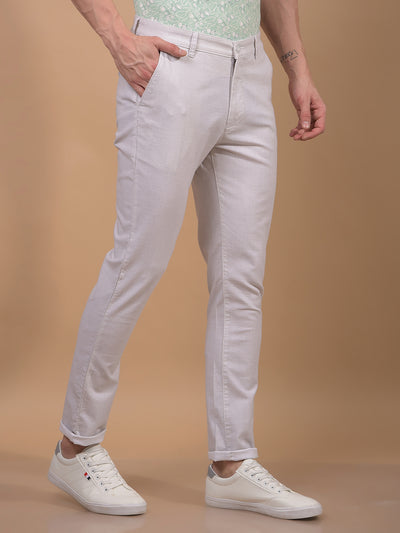 Off White Printed Trousers-Men Trousers-Crimsoune Club