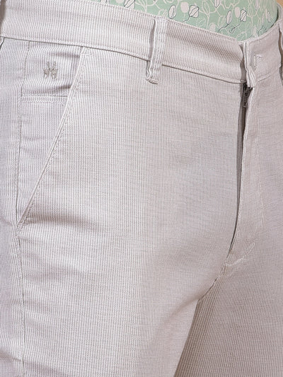 Off White Printed Trousers-Men Trousers-Crimsoune Club