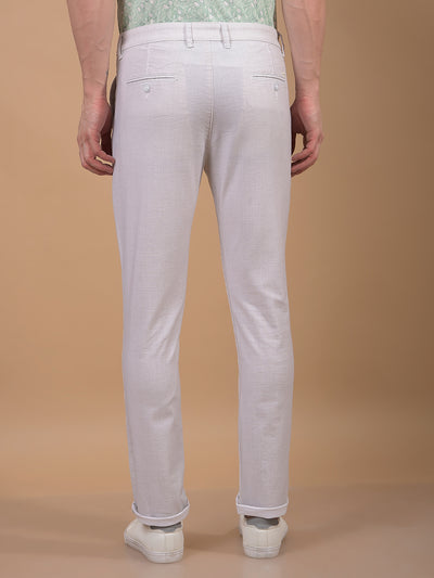Off White Printed Trousers-Men Trousers-Crimsoune Club