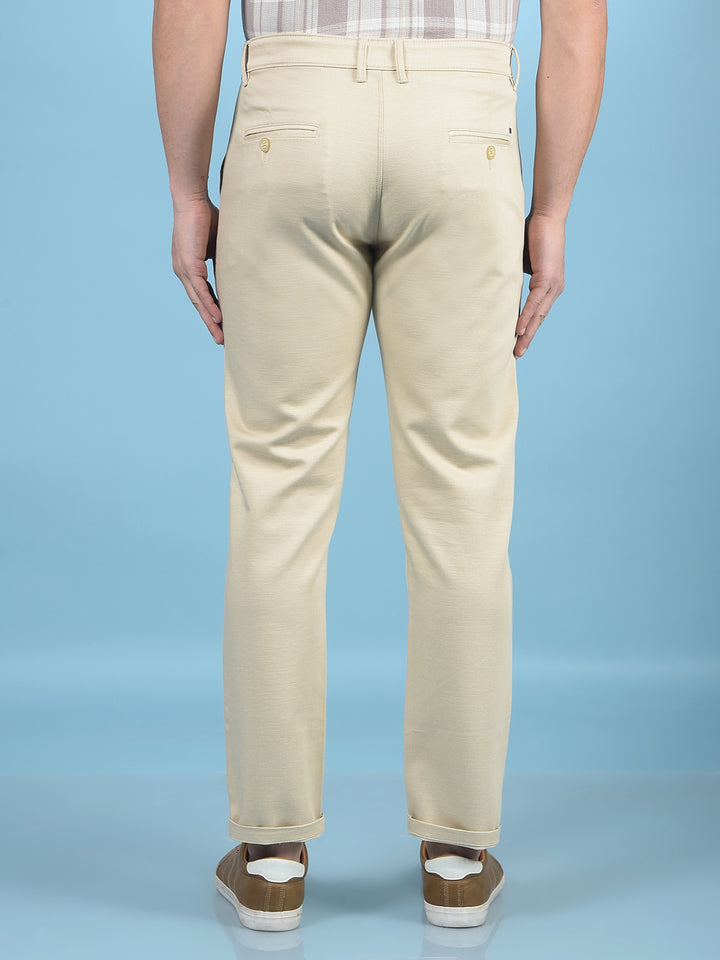 Beige Trousers-Men Trousers-Crimsoune Club