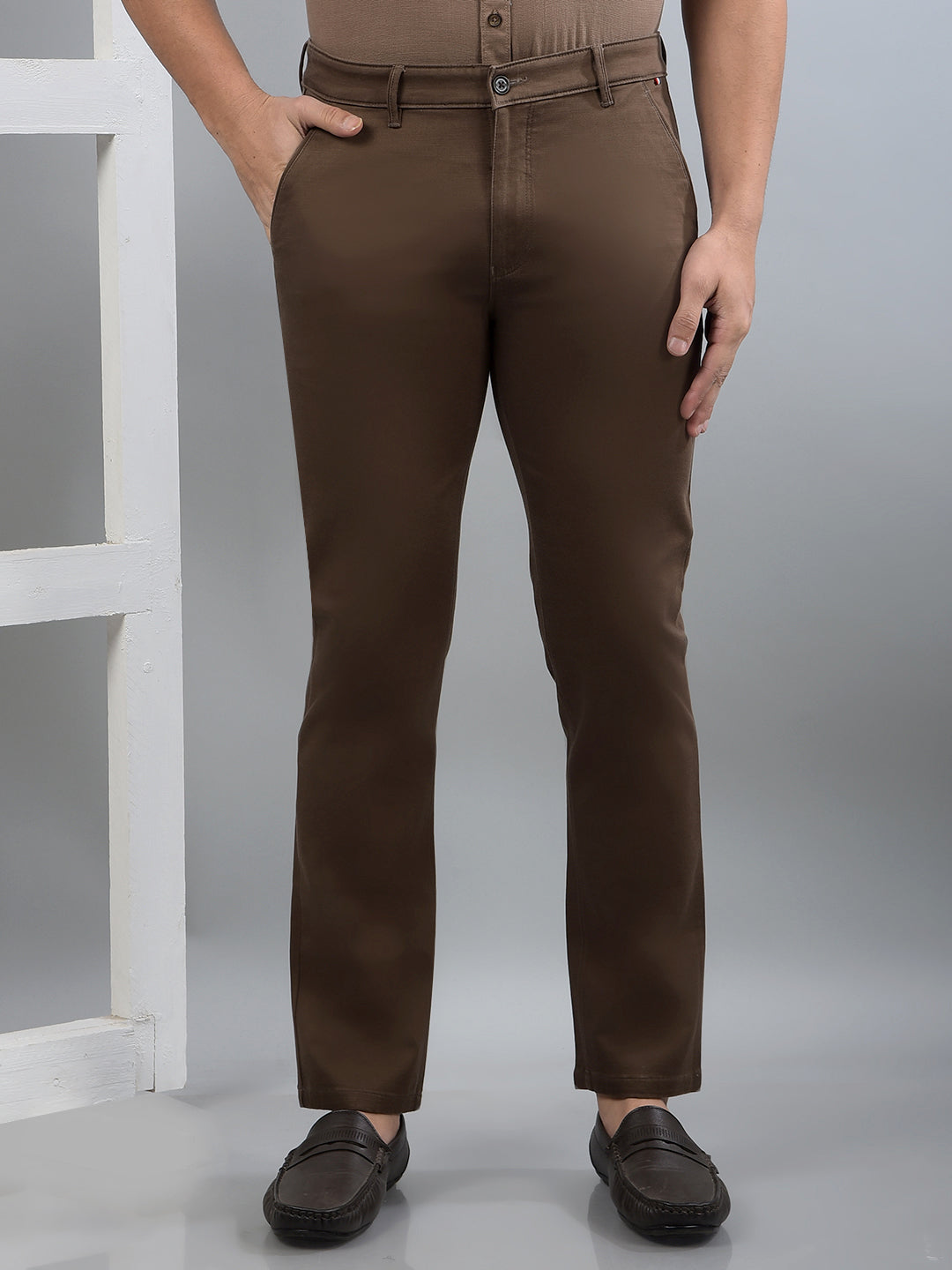 Brown Trousers-Men Trousers-Crimsoune Club