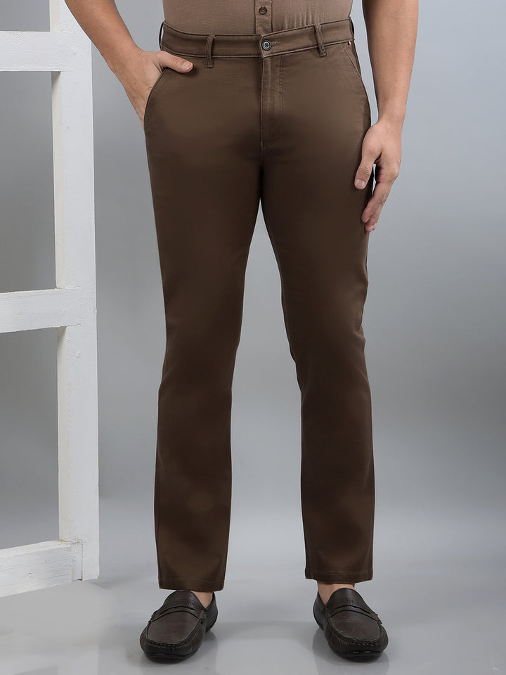Brown Trousers-Men Trousers-Crimsoune Club