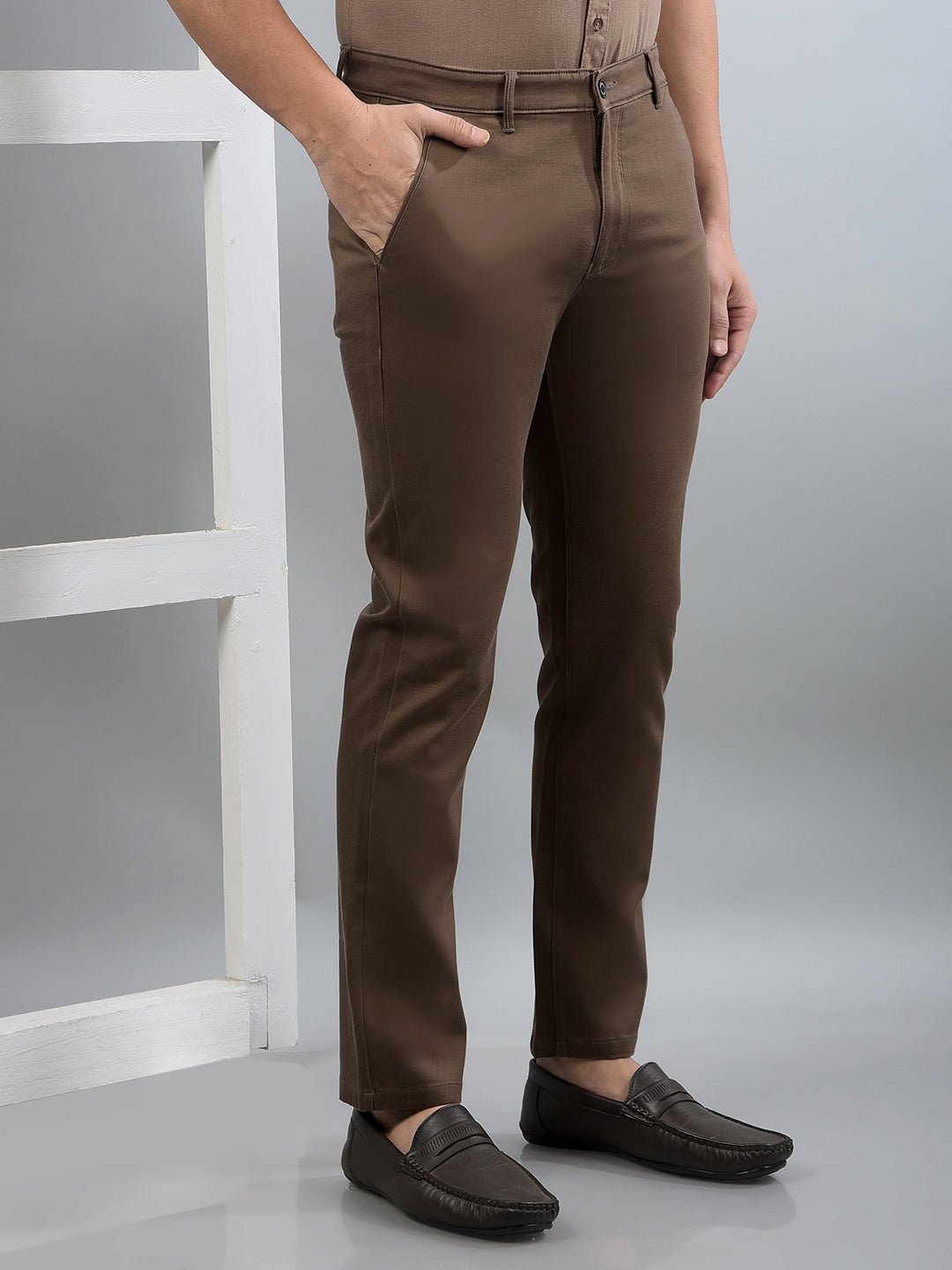 Brown Trousers-Men Trousers-Crimsoune Club