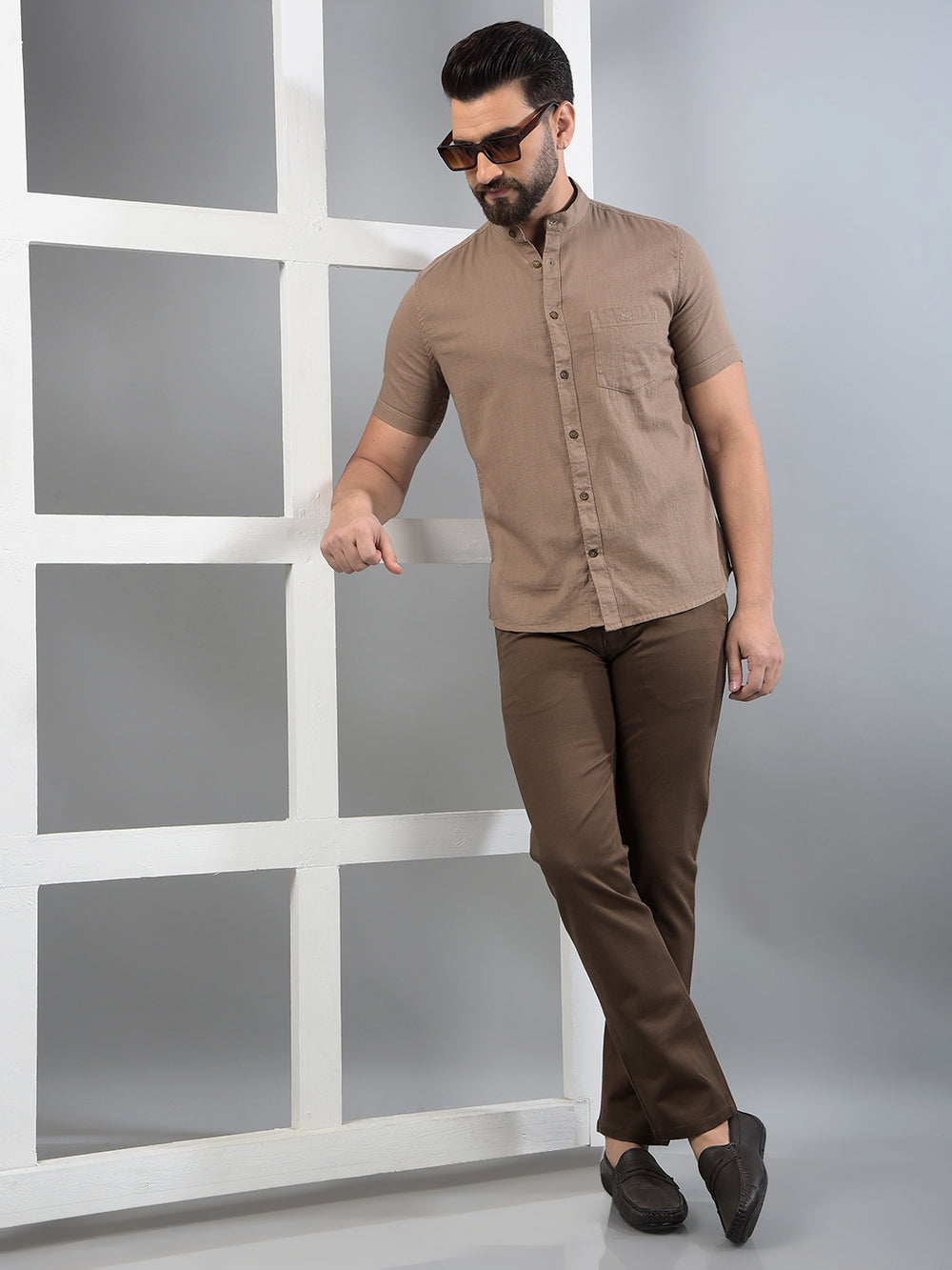 Brown Trousers-Men Trousers-Crimsoune Club