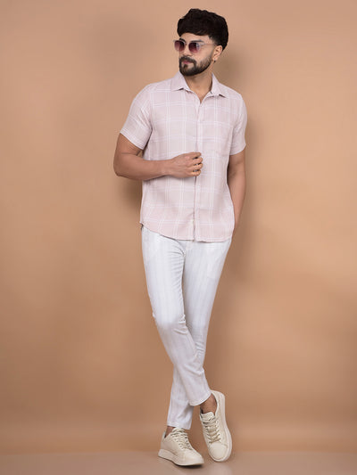 White Vertical Stripes Trousers-Men Trousers-Crimsoune Club
