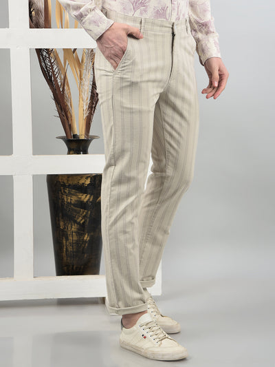 Grey Printed Trousers-Men Trousers-Crimsoune Club