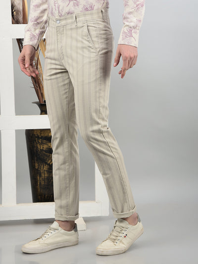 Grey Printed Trousers-Men Trousers-Crimsoune Club