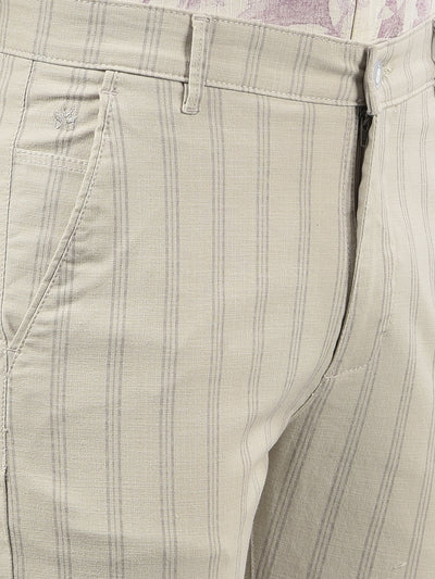 Grey Printed Trousers-Men Trousers-Crimsoune Club
