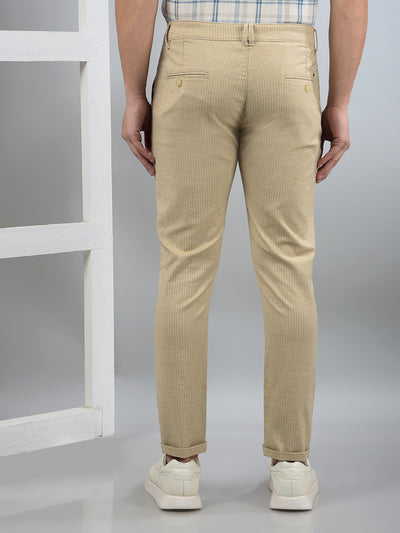 Khaki Printed Trousers-Men Trousers-Crimsoune Club
