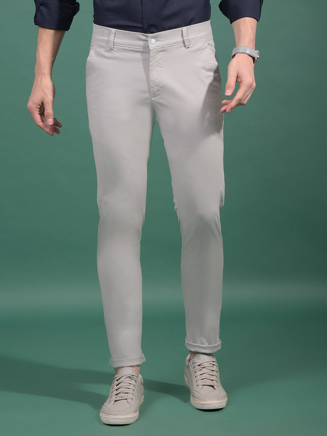 Grey Trousers-Men Trousers-Crimsoune Club