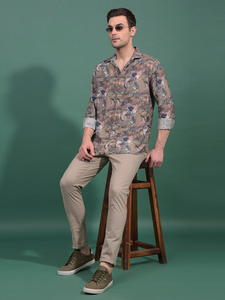Khaki Trousers-Men Trousers-Crimsoune Club