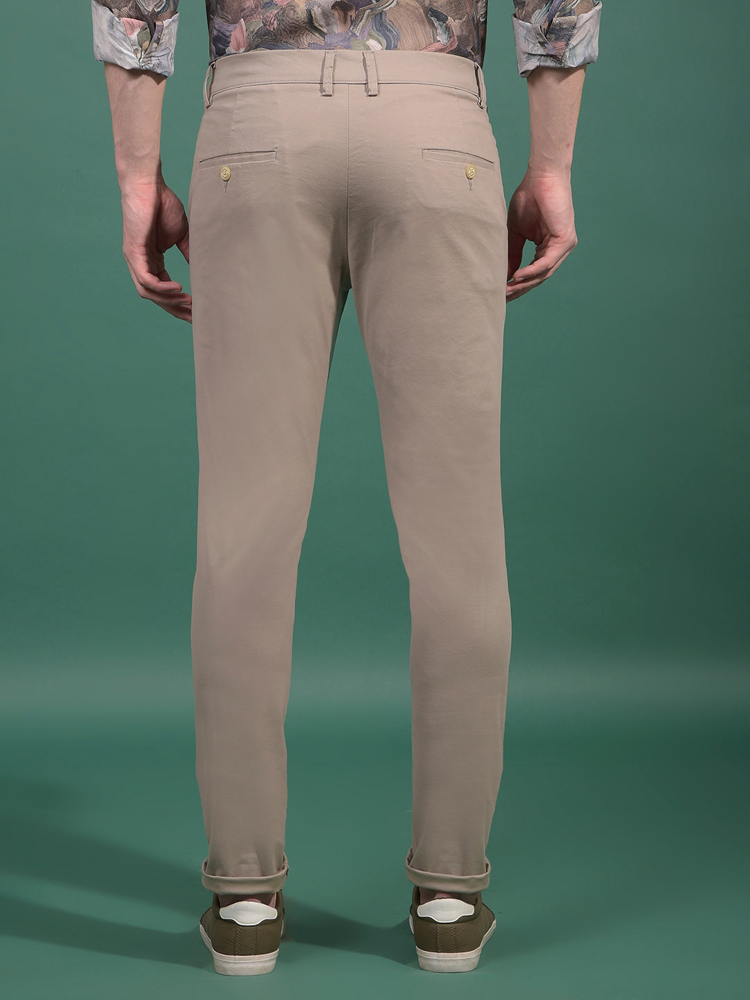 Khaki Trousers-Men Trousers-Crimsoune Club