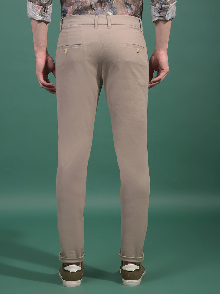 Khaki Trousers-Men Trousers-Crimsoune Club