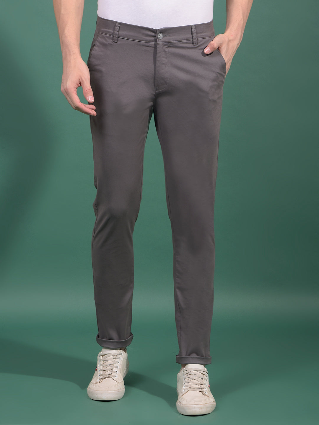Grey Trousers-Men Trousers-Crimsoune Club
