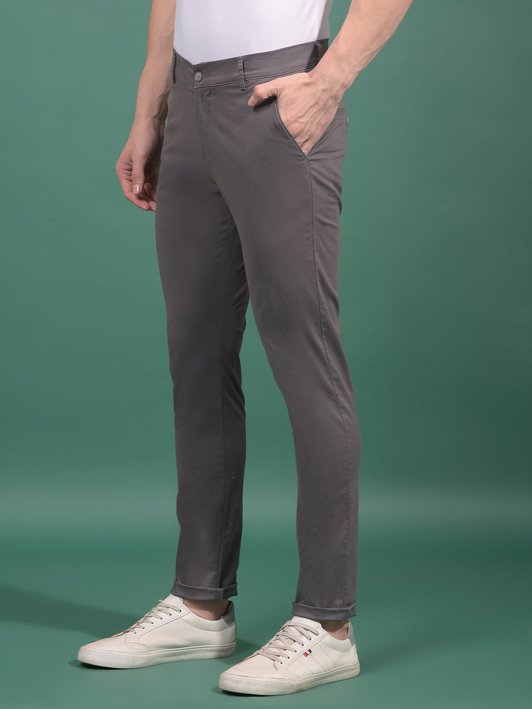 Grey Trousers-Men Trousers-Crimsoune Club