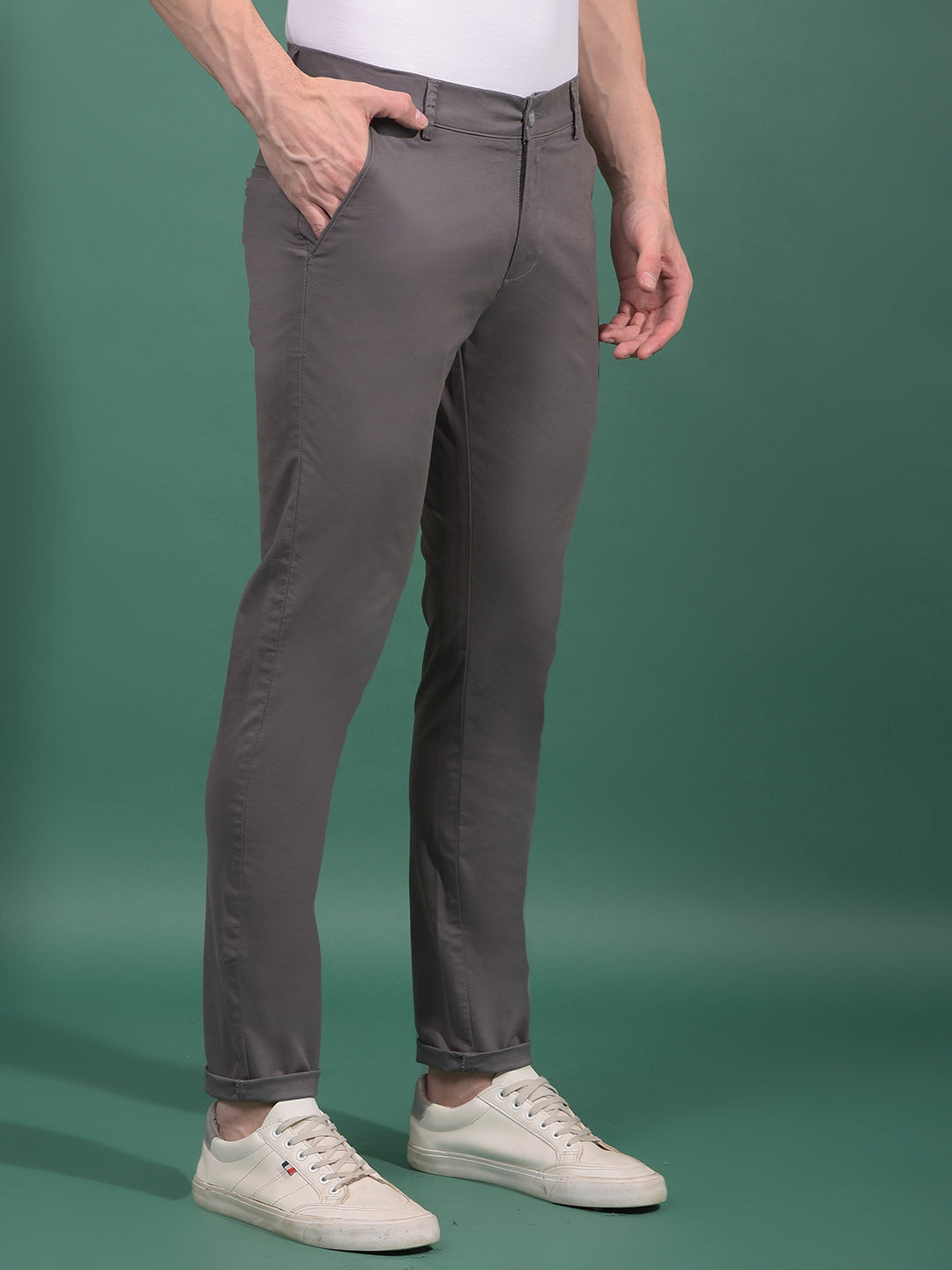 Grey Trousers-Men Trousers-Crimsoune Club