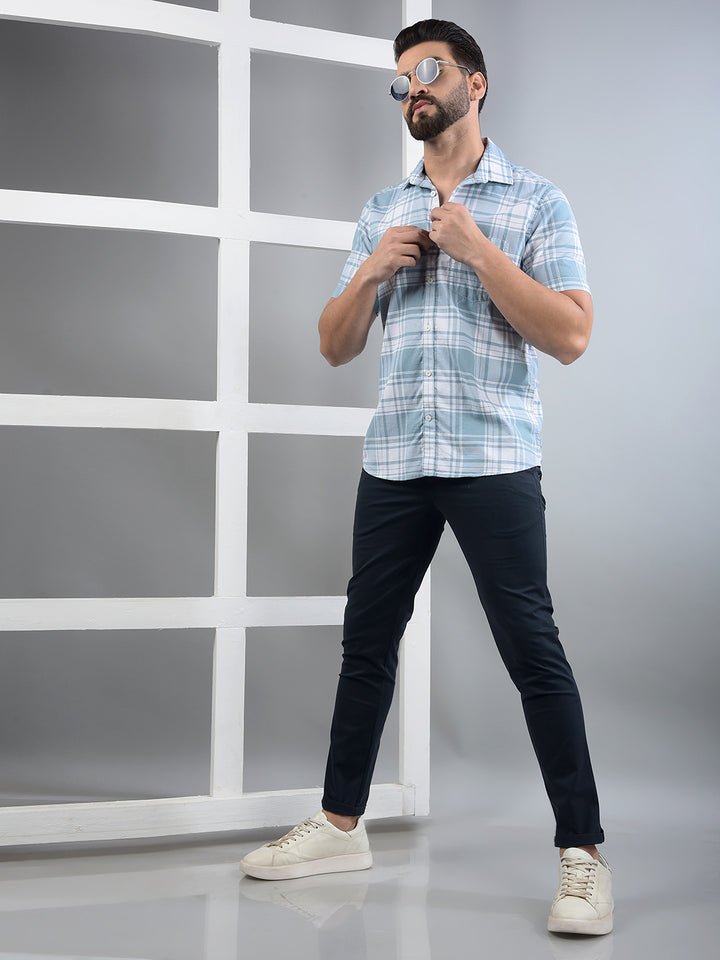 Navy Blue Trousers-Men Trousers-Crimsoune Club
