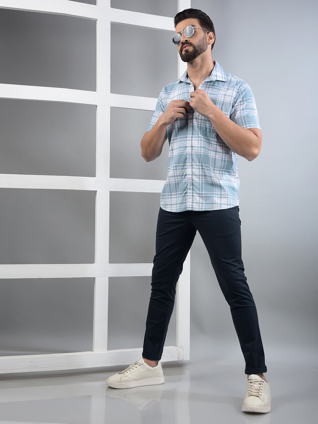 Navy Blue Trousers-Men Trousers-Crimsoune Club