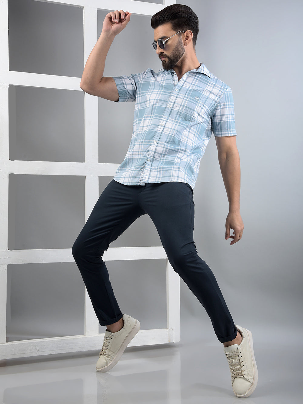 Navy Blue Trousers-Men Trousers-Crimsoune Club