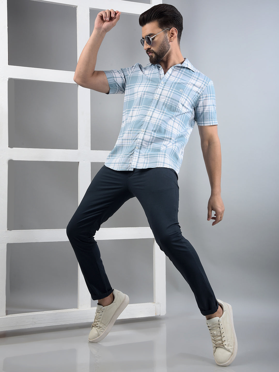 Navy Blue Trousers-Men Trousers-Crimsoune Club