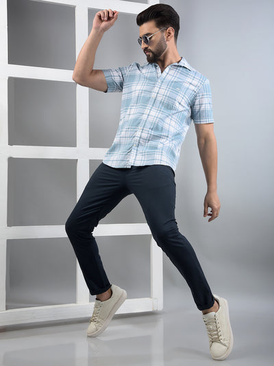 Navy Blue Trousers-Men Trousers-Crimsoune Club