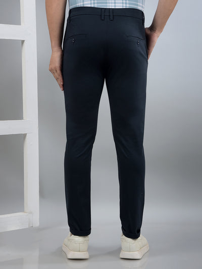 Navy Blue Trousers-Men Trousers-Crimsoune Club