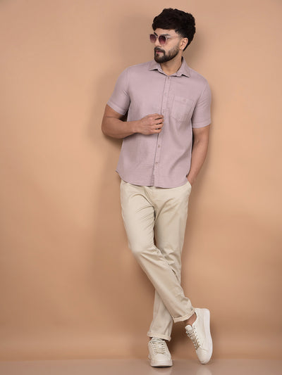 Beige Trousers-Men Trousers-Crimsoune Club