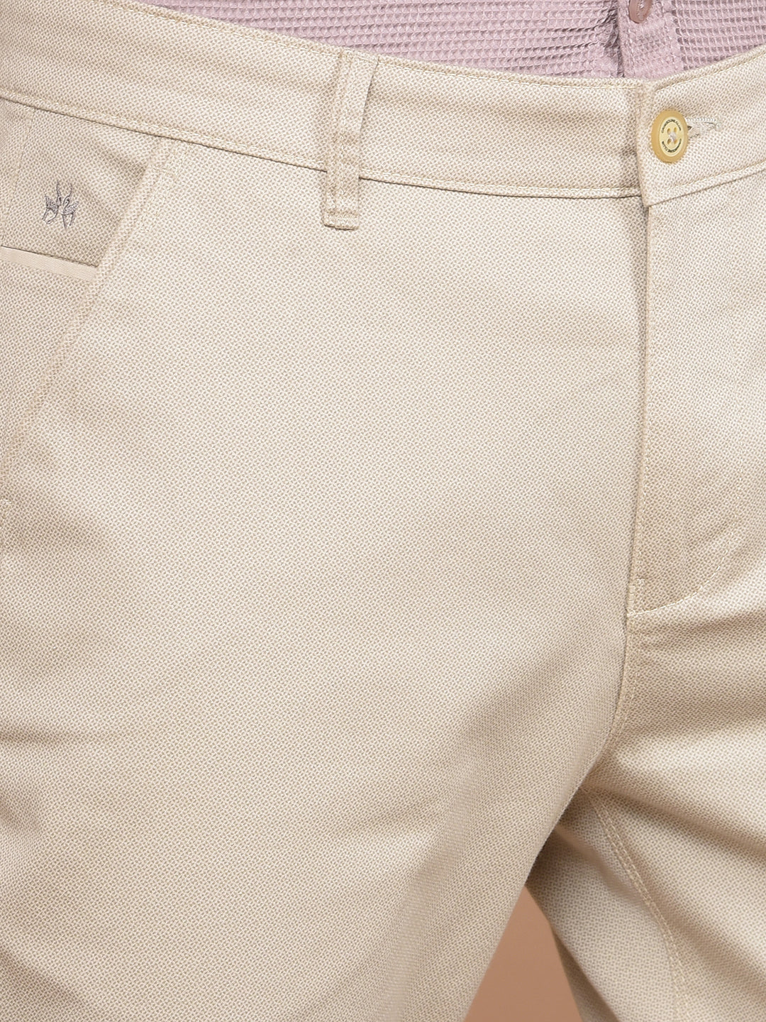Beige Trousers-Men Trousers-Crimsoune Club