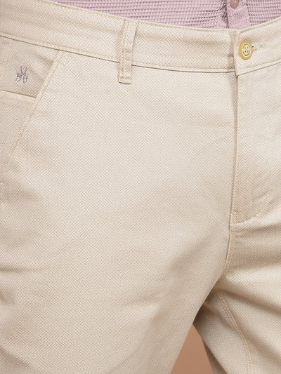 Beige Trousers-Men Trousers-Crimsoune Club