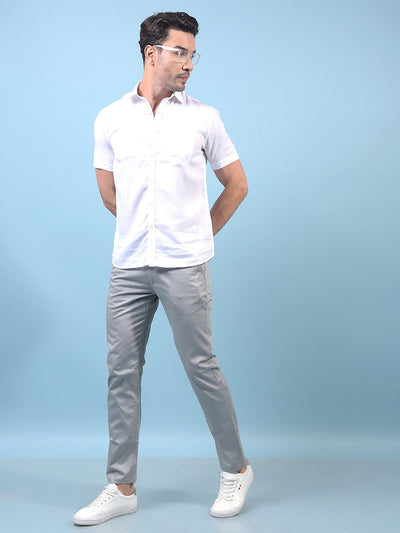 Men's Grey Printed Trousers-Men Trousers-Crimsoune Club