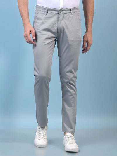 Men's Grey Printed Trousers-Men Trousers-Crimsoune Club