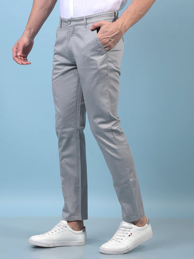 Men's Grey Printed Trousers-Men Trousers-Crimsoune Club