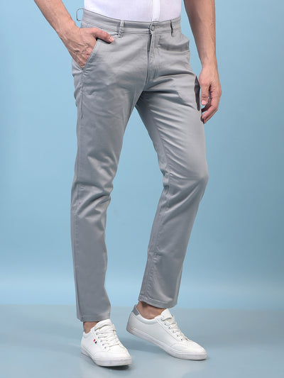 Men's Grey Printed Trousers-Men Trousers-Crimsoune Club