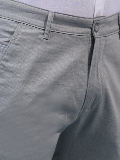 Men's Grey Printed Trousers-Men Trousers-Crimsoune Club