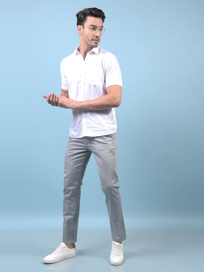 Men's Grey Printed Trousers-Men Trousers-Crimsoune Club