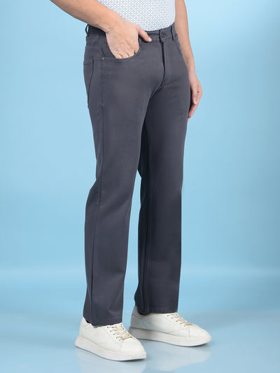Grey Trousers-Men Trousers-Crimsoune Club