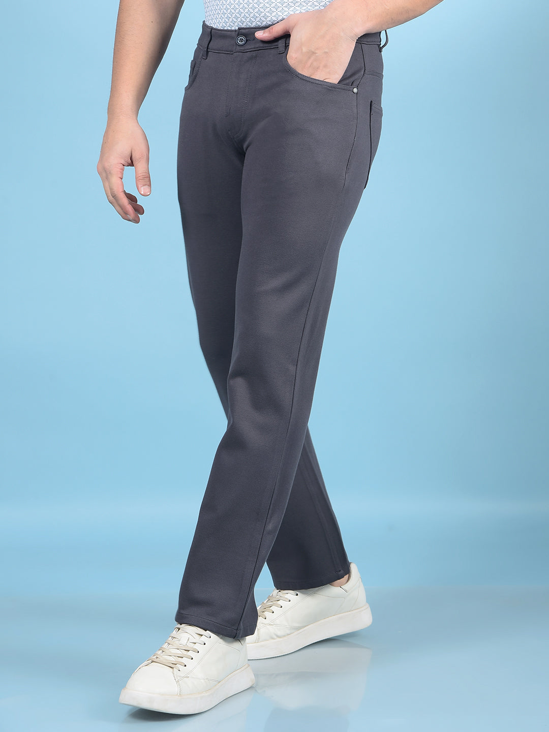 Grey Trousers-Men Trousers-Crimsoune Club