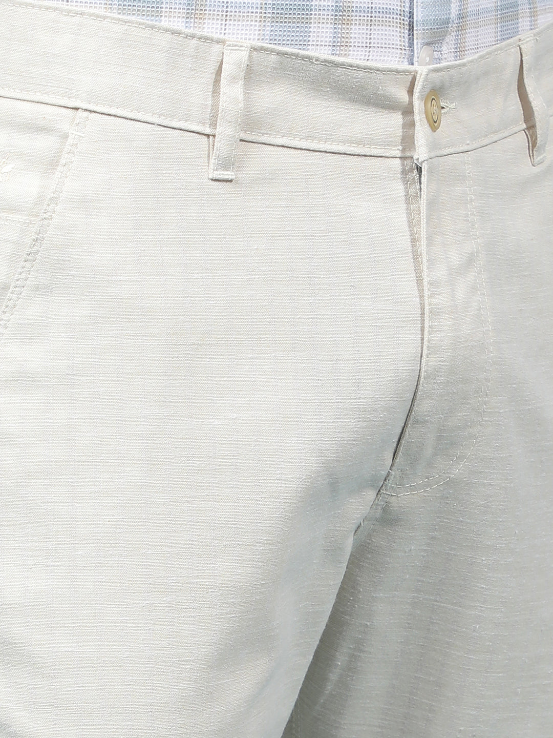 Off White Printed 100% Cotton Trousers-Men Trousers-Crimsoune Club