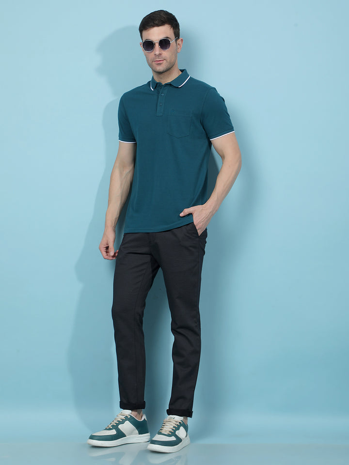 Black Printed Trousers-Men Trousers-Crimsoune Club