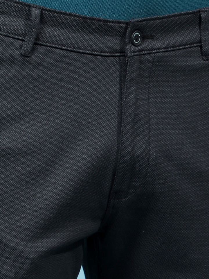 Black Printed Trousers-Men Trousers-Crimsoune Club