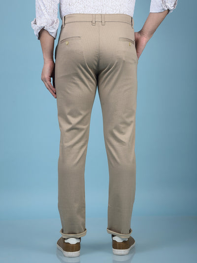 Khaki Printed Trousers-Men Trousers-Crimsoune Club