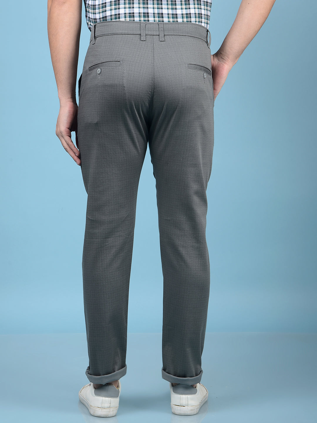 Grey Printed Trousers-Men Trousers-Crimsoune Club